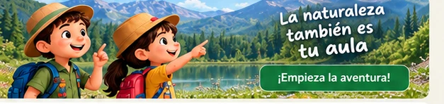 Dos niños exploradores en un paisaje de montaña